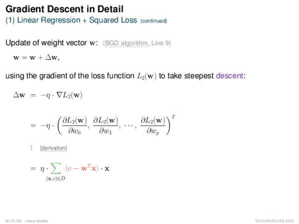 Gradient Descent (1) Linear Regression + Squared Loss