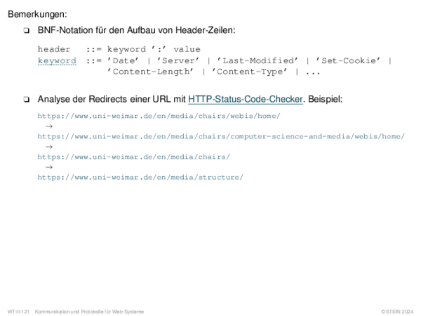 Grundlagen HTTP-Protokoll HTTP-Response-Message: Beispielantwort